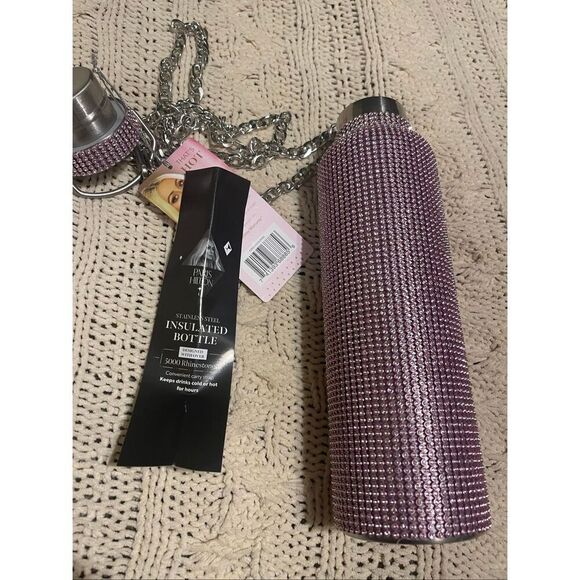 Paris Hilton Diamond Bling Stainless Steel Water bottle 25 ounce NWT - Picture 2 of 7